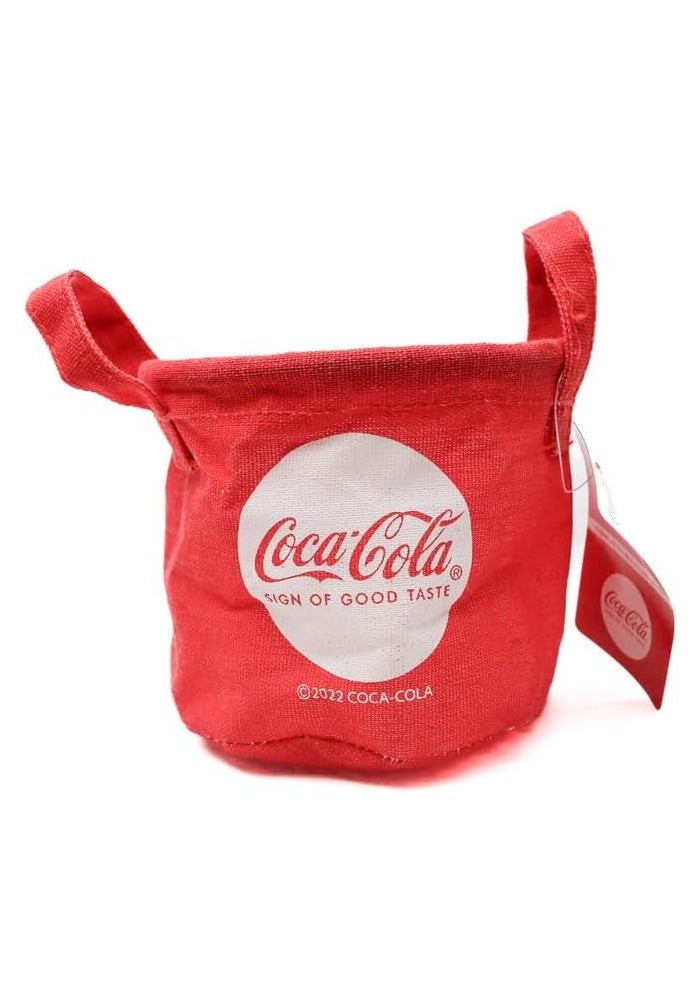Daiso Cloth Accessory Case With Handle - Coca-Cola - Red